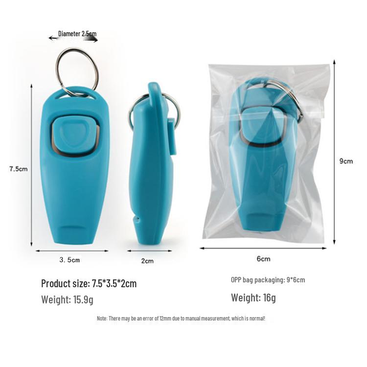 Pet Training Whistle & Clicker: Multi-Functional Dog Trainer with Keychain.