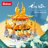 Sluban Assemble Building Blocks Ancient Fengyun Palace Golden Hall Peng Floor Yao Tai National Tide Decoration