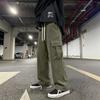 Men's Retro Corduroy Straight Leg Pants with and Multiple Pockets for Casual Wear