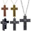 With Secret Compartment Cross Pendant Necklace Openable Charm Jewelry Chain Pendant Necklace