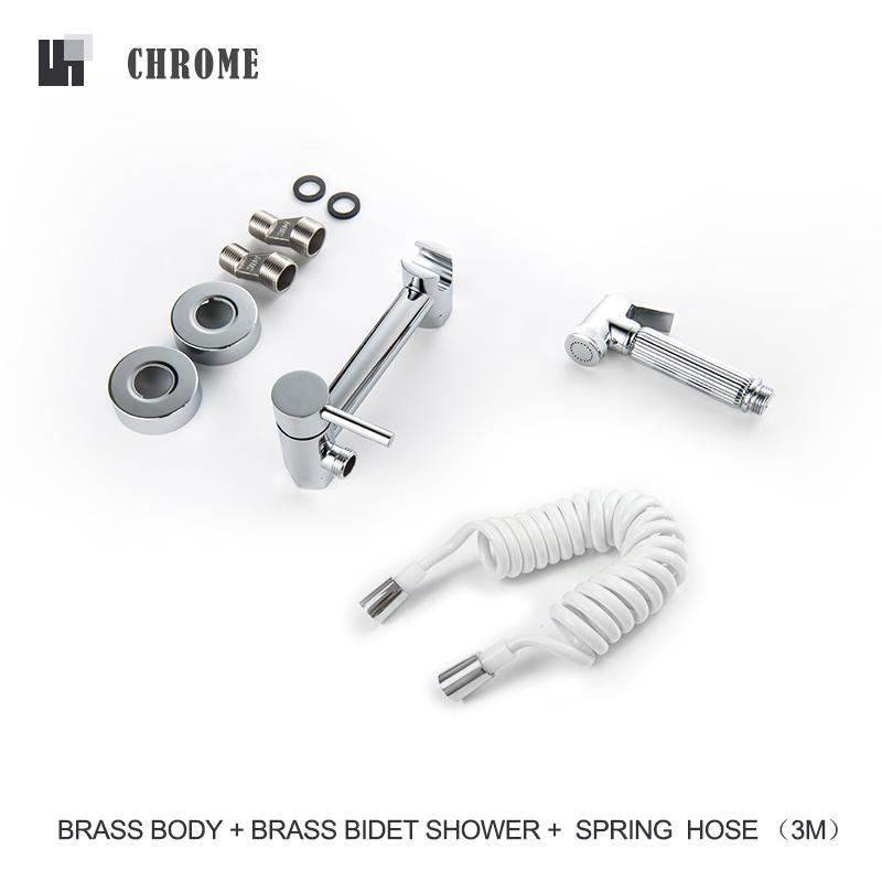 Brass Bidet Tap Faucet Washer Bathroom Muslim Shower Ducha Hygienic Cold Hot Water Mixer Toilet Bidet Crane Shower Shattaf Spray