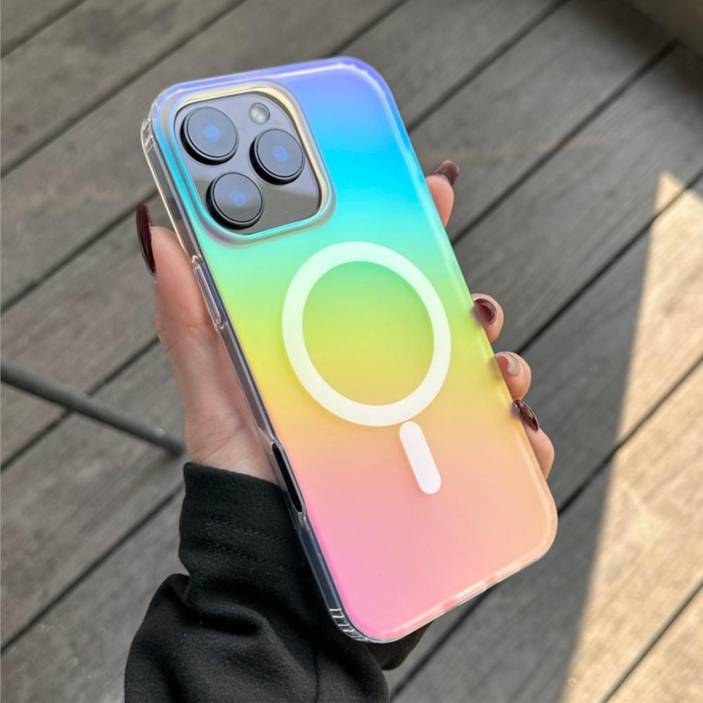 Frosted Laser Gradient Rainbow Magnetic Case For For Iphone 17 Air 16 1 14 13 12 11 Pro Max Plus 16E For Shockproof Cover