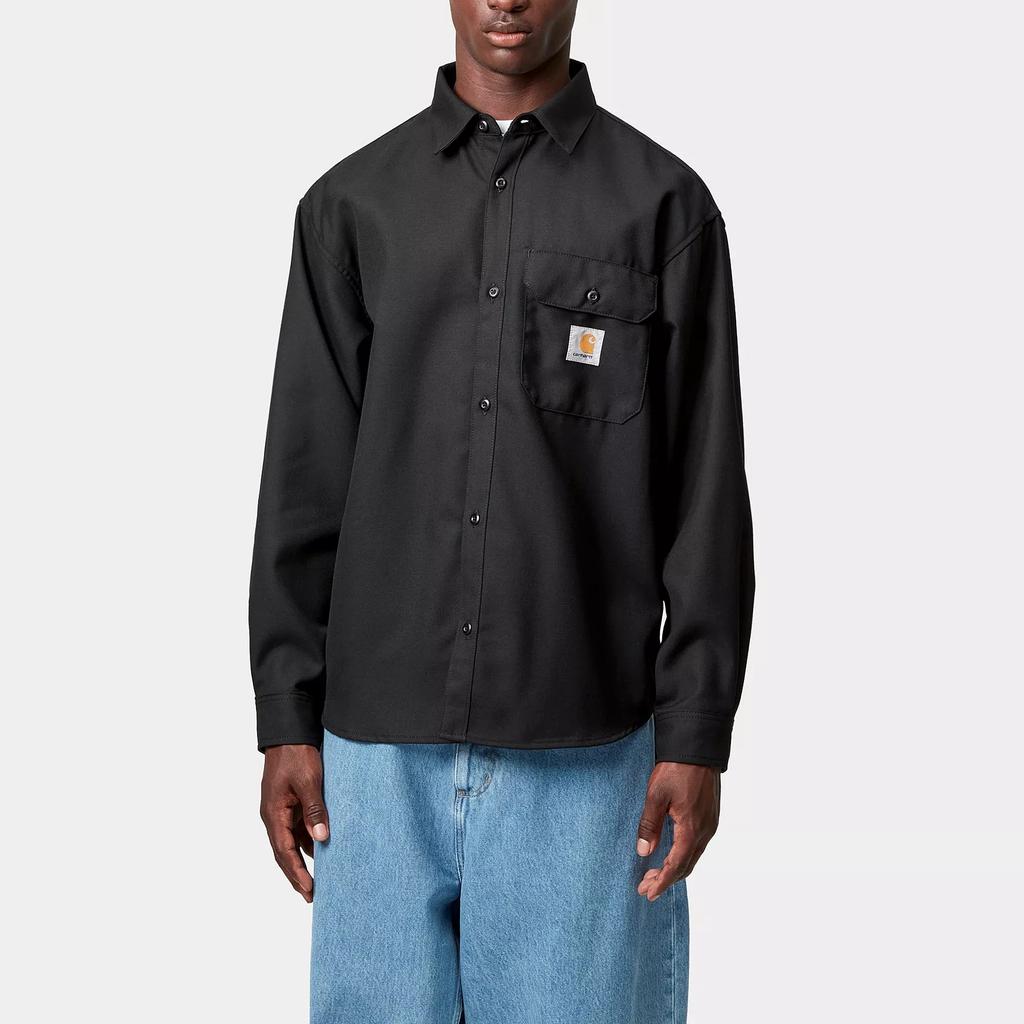 Carhartt WIP FW25 L/S Ray Shirt Loose Fit With Flap And Button Chest Pockets Comfortable Long Sleeve Shirt Men shirts I035626-89-01