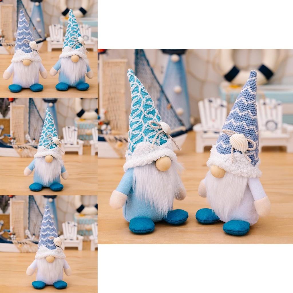 Gnome Charming Oceaninspired Doll With Trendy Knitted Hat For Festive Summer Decor