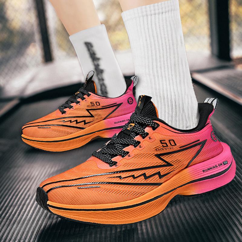 Male Carbon Plate Running Shoes Fashiona Lightweight Casual Sneakers Outdoor Sports Tennis Shoes Marathon Shoe Mens Trainers