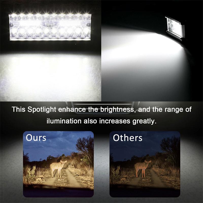 2Pcs 7'' Led Work Light Bar 800W Spot Flood Beams Combo For Car Tractor Boat Offroad Truck Suv Atv Car Repairing Lights