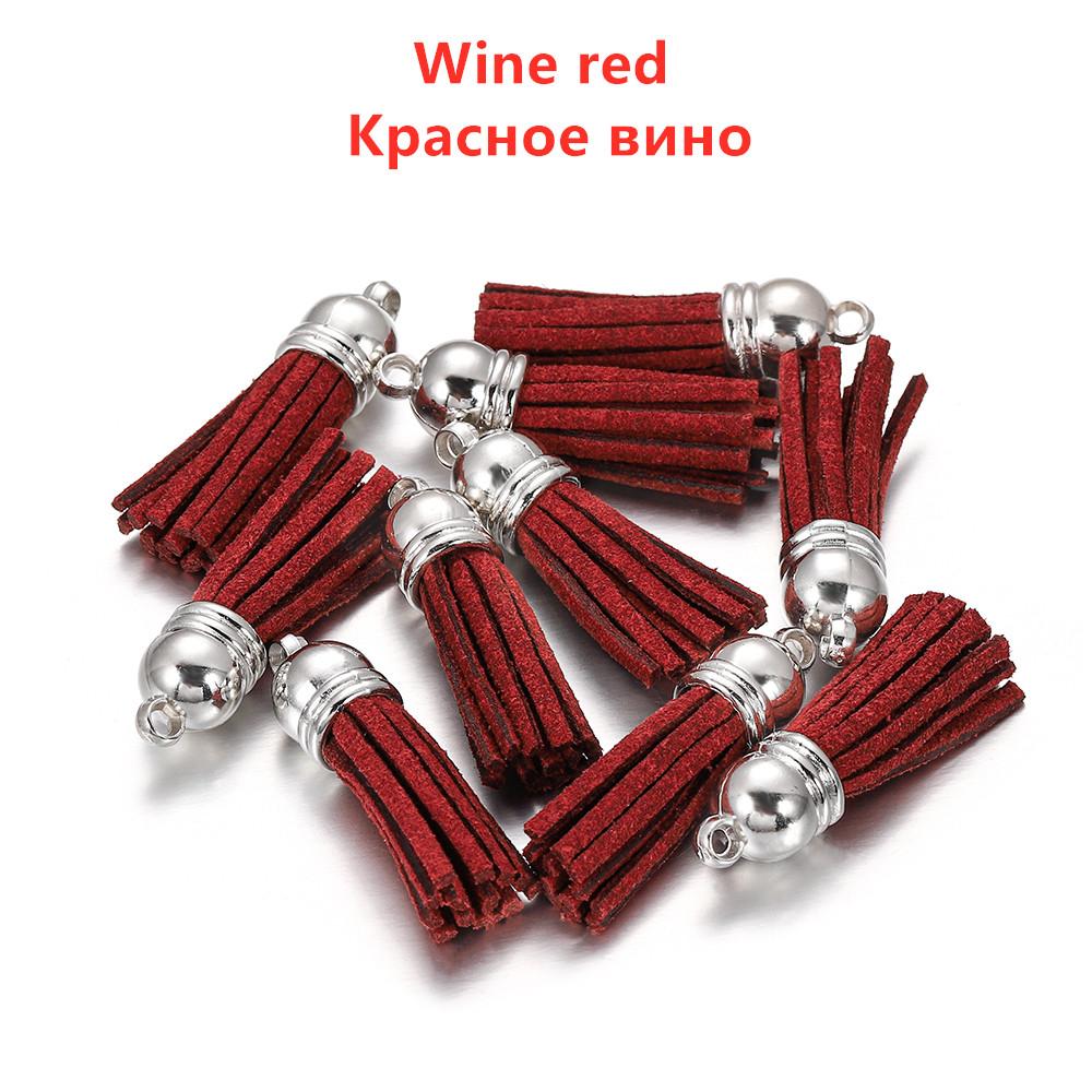 10/20Pcs 38mm Leather Tassel Fringe Keychain Strap Jewelry Fiber Fringe Suede Tassel Key Chains for DIY Jewelry Accessories