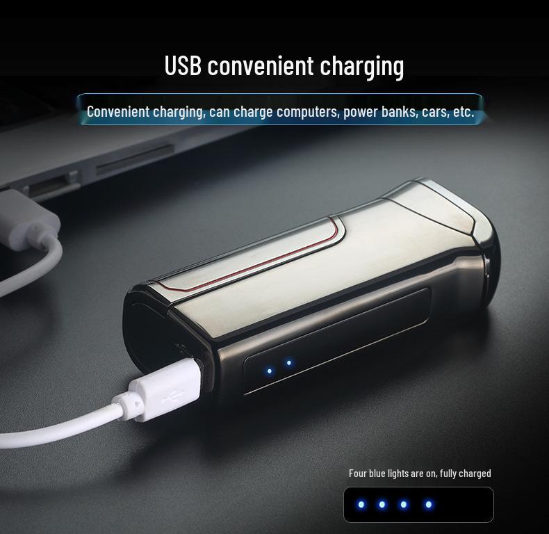 Mercedes Electronic Lighter with USB Power Display and Large Capacity Battery