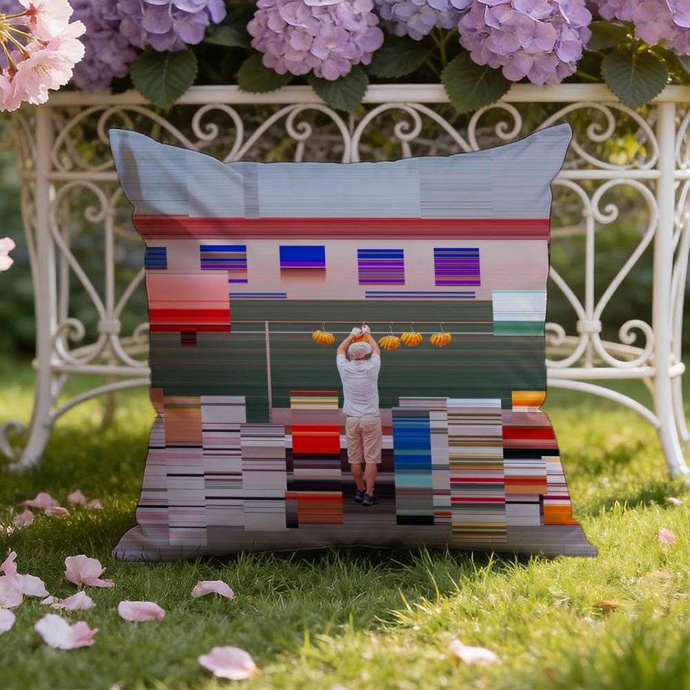 World Premium Printing Cushion Cover Home & Car Dual-Scene Pillow Cover: Reversible for Premium Comfort