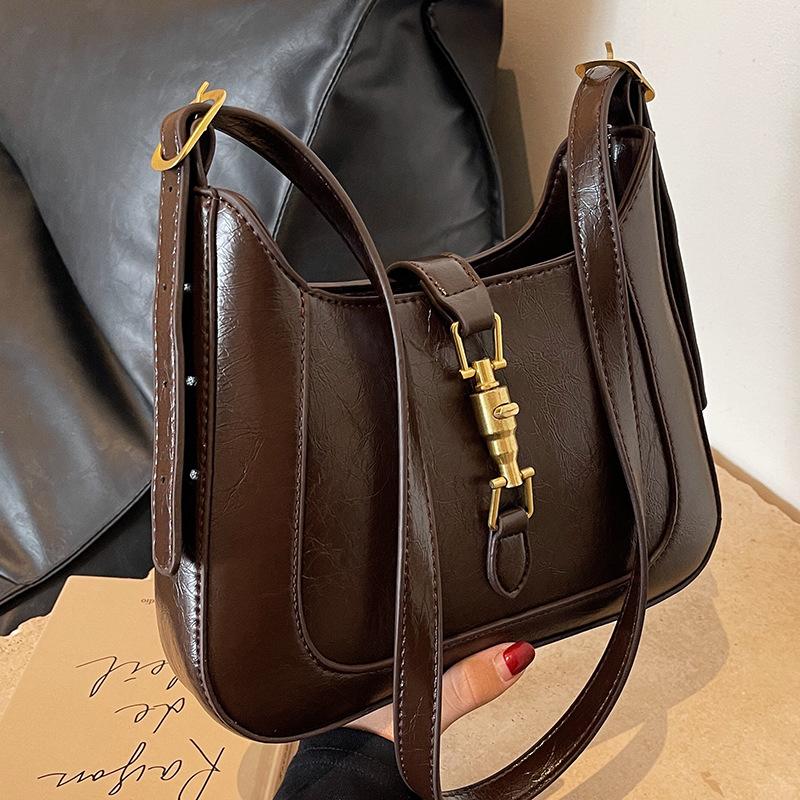 Popular Bags Women's Large-capacity New Autumn and Winter Versatile Shoulder Messenger Bag Retro Women's Bucket Bag