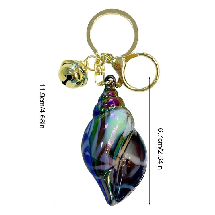 Elegant Conch Keychain Pendant Keyrings Unique Key Ornament for Key Handbags