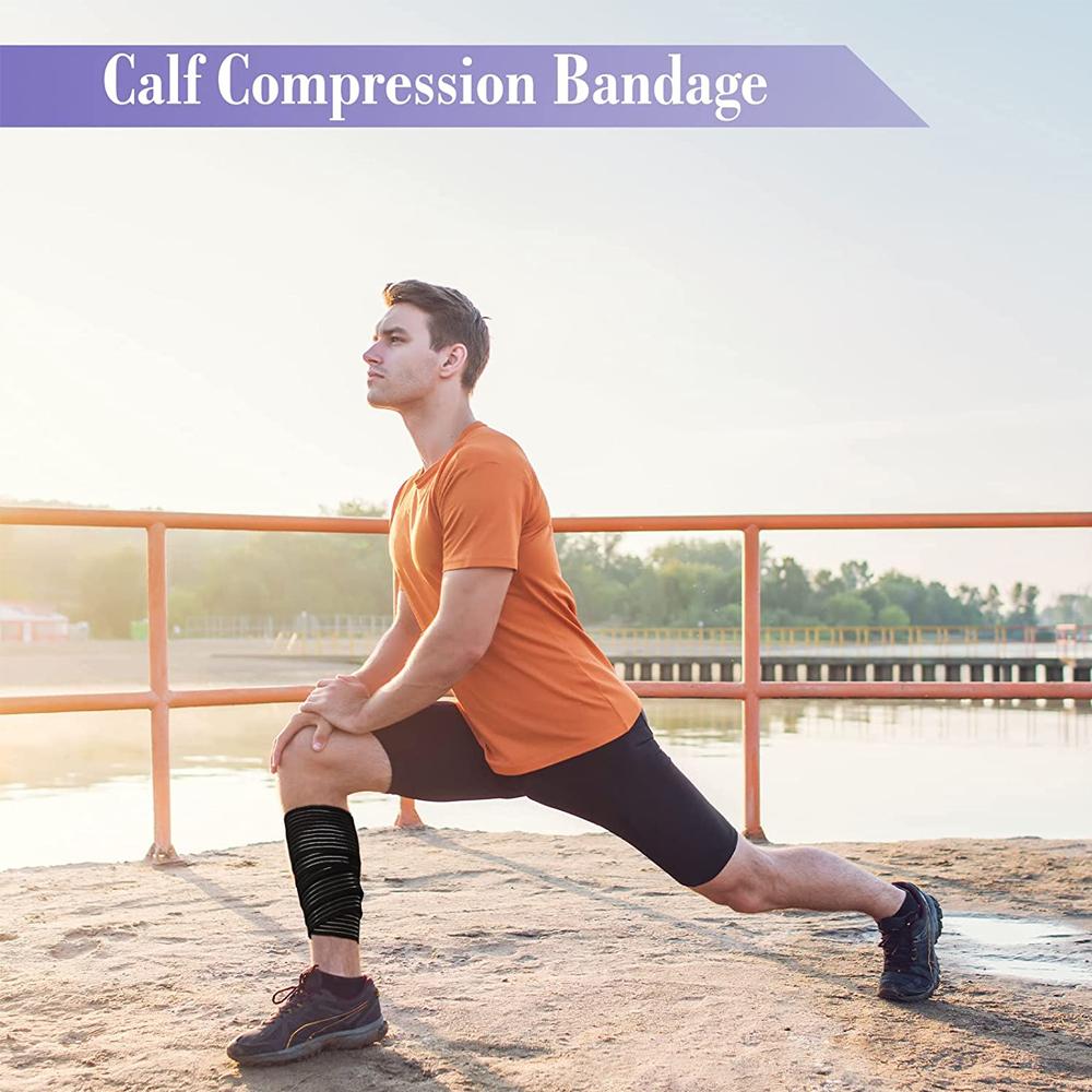 Bracetop Elastic Calf Compression Bandage Leg Sleeve For Stabilising Ligament Joint Pain Relief Support