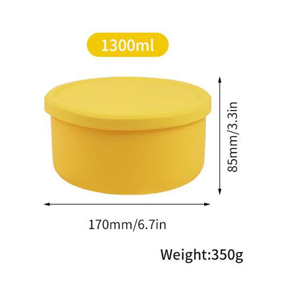 Silicone Compact Stackable Simple Round Lunch Boxes for Kids Camping Student