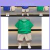 Chic Boys Summer Outfit Set Stylish Short Sleeve Cotton T-shirt And Shorts For Ages 3 To 8