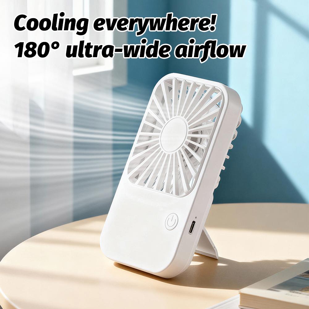 Rechargeable Mini Portable Handheld Fan Personal Pocket Fan with Stand Lightweight  Desktop Fan Outdoor Travel Gift for Women