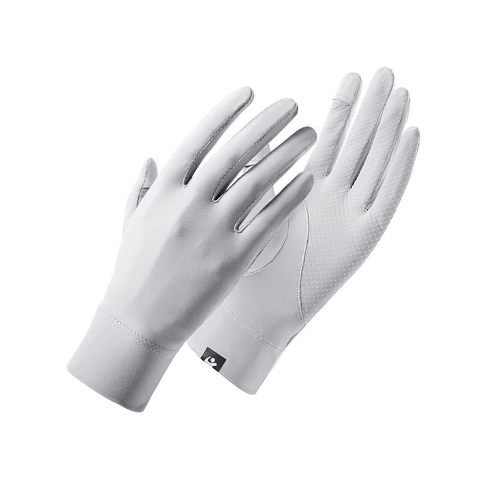 Loogdeel Upf50+ Sunscreen Breathable Fashion Driving Running Gloves Cold Ice Silk Bike Thin Silicone Anti-Uv Gloves Women Men