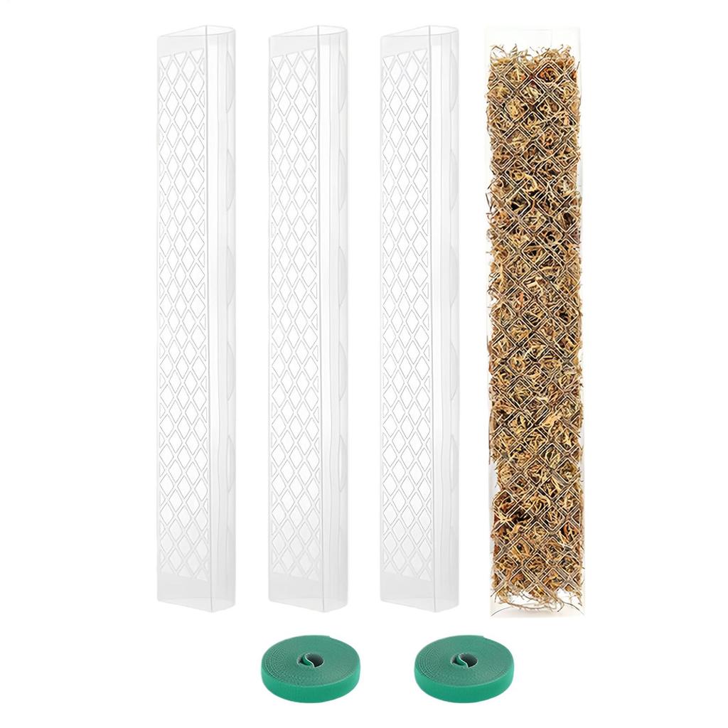 4pcs Plant Moss Pole Indoor Moisture Retention Stackable Transparent Monstera Plant Support Moss Stick Help Plants Grow upwards