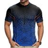 Men Crew Neck Printed Zip Short Sleeve Cycling Jersey Breathable Quick Dry Fabric Lightweight Sportswear Top