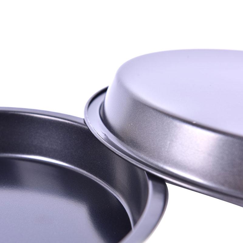 Rund pizzatallerkenpanne dypt fat Karbonstål Non-Stick Form Bakeform