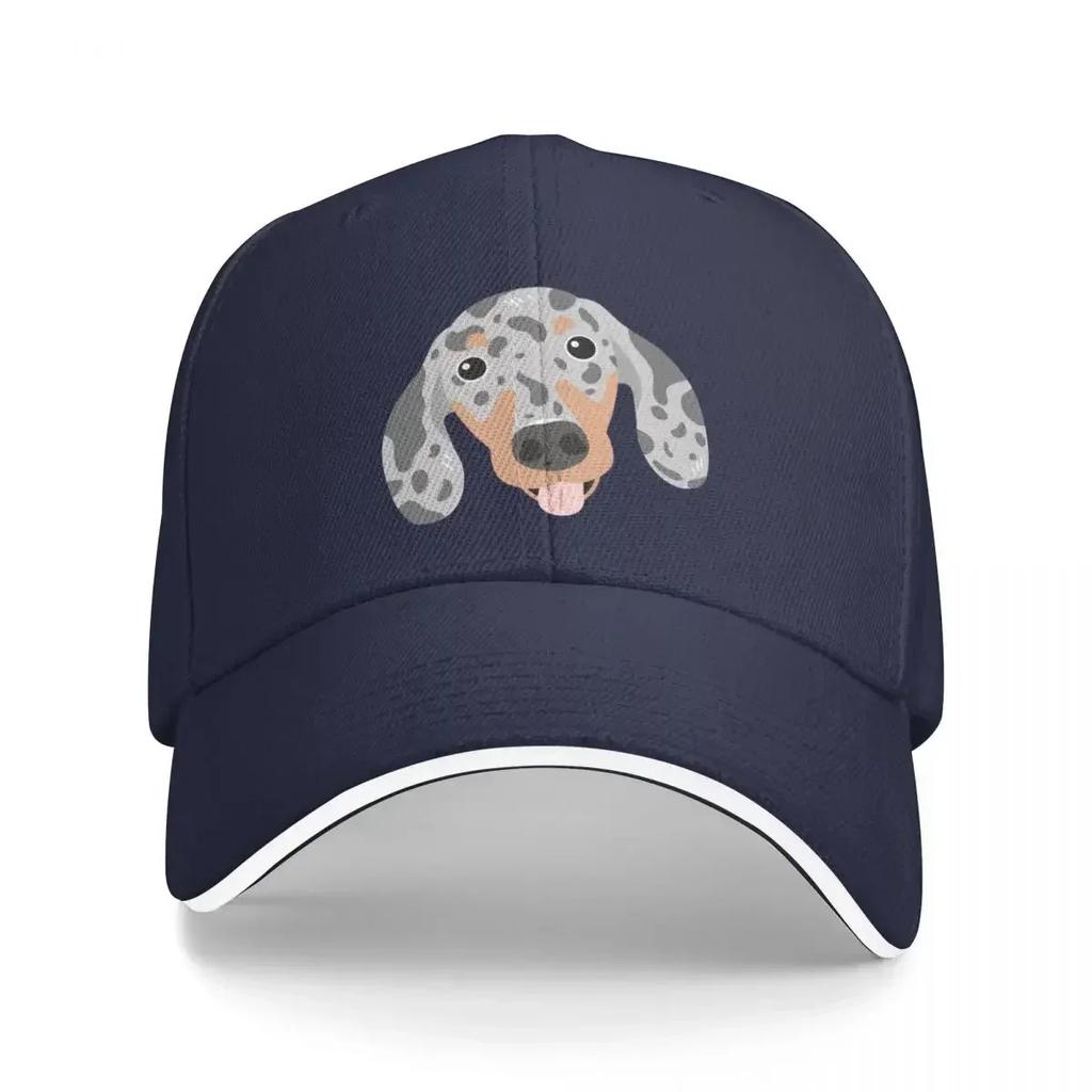 LOVE Blue Silver Dapple Dachshund Sausage Dog Baseball Cap Brand Man Cap Bobble Hat Ladies Men's