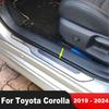 Door Sill Scuff Plate Cover Trim For Toyota Corolla -   2024 Steel Car Door Pedal Protector Guard Accessories