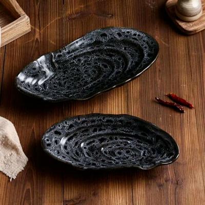 Oyster Shell Plates Creative Shell Shape Ceramic Tableware Sushi Dishes Snacks Specialty Plates Japanese Decoration Dish