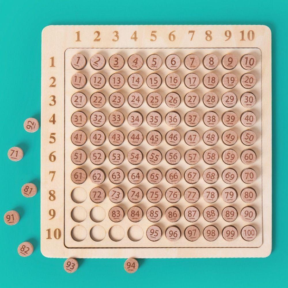 Dřevěná aritmetická matematická tabule, hračka 99, násobilka, matematické aritmetické učební pomůcky pro děti
