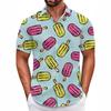 Summer Flower Shirt Men'S Beach Vintage Casual Hawaiian Digital Printing Short Sleeve Men'S Large Size Shirt