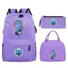 Demon Hunters Printed Children's Backpack Three-piece Campus Fashion Primary and Secondary School Students Large Capacity School Bag