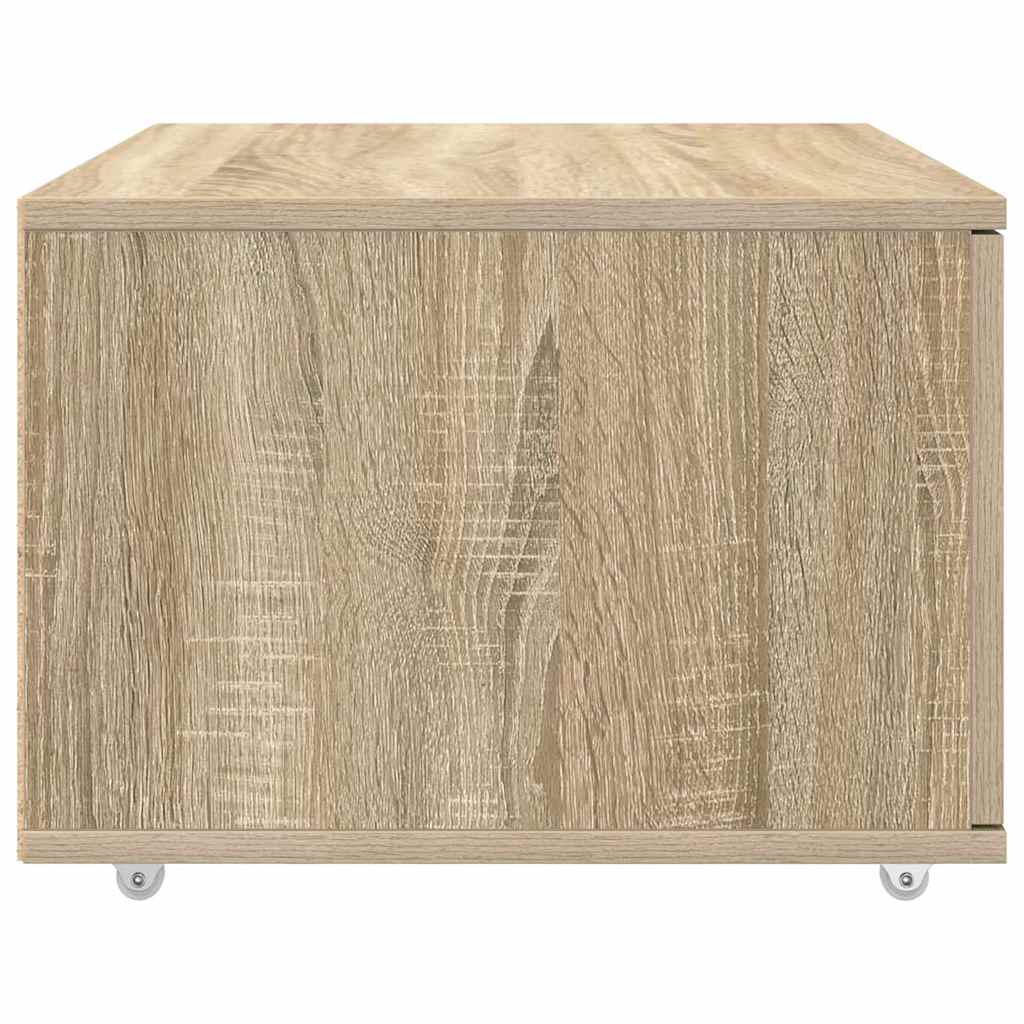 Drawer Cabinet with Wheels Sonoma Oak Finish 55 x 45 x 31 cm