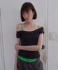 Nokeontencheu 350. U-Neck Petite Tee _ Black