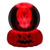 Halloween Crystal Ball Night Light for Kids 3D Pumpkin Crystal Ball LED Night Light with Resin Base Halloween Pumpkin Globes Lamp for Indoor