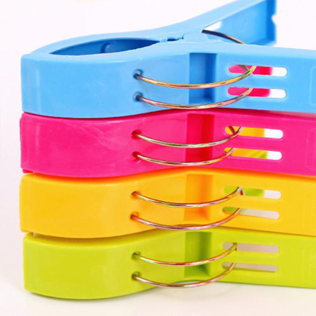 8x Sturdy And Durable Plastic Clip For Towel Clothes Drying Bed Sheet Drying Clip Towel Clip