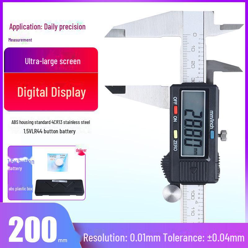 Shengtaixin Stainless Steel Digital Vernier Caliper, 0-100/150-200-300mm