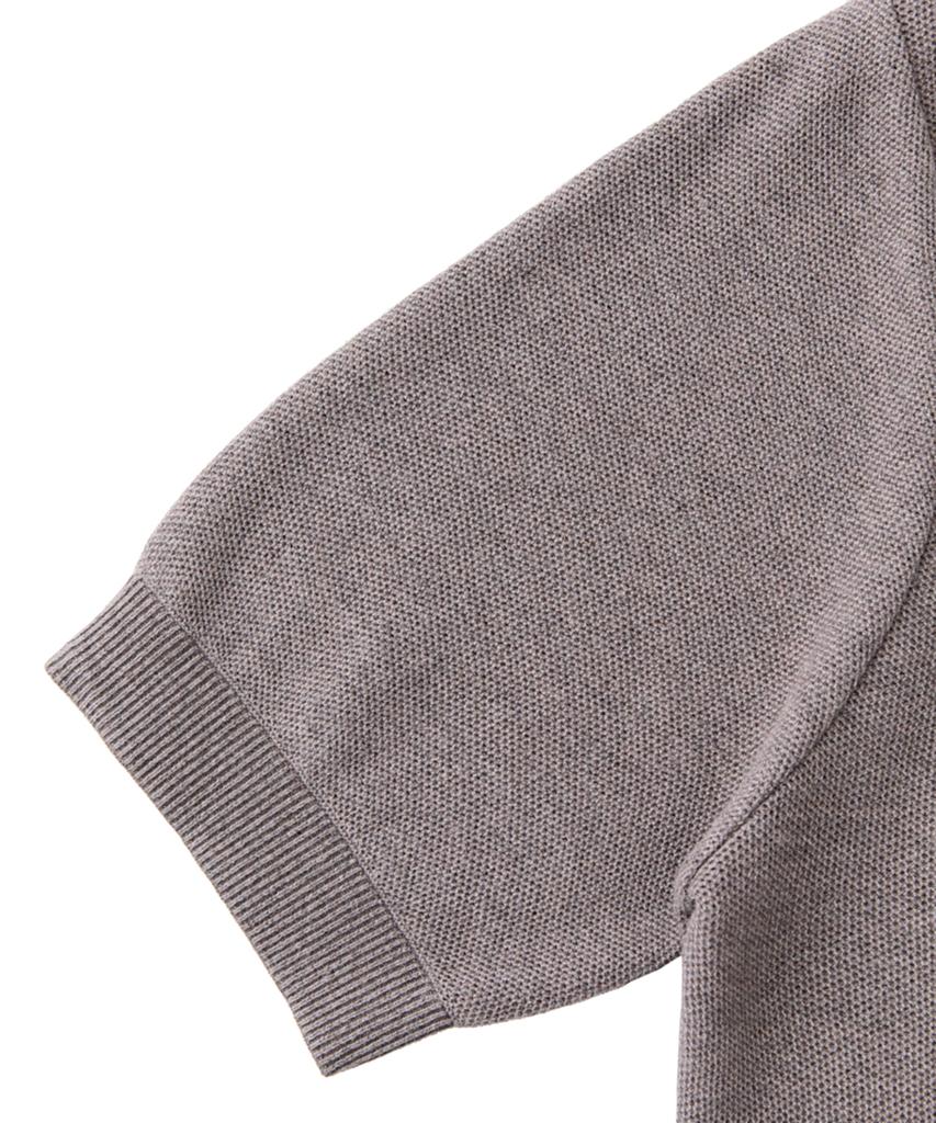 VERNO 26Ss Waffle Polo Knit Dove Gray