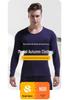 Men's Plus Size Cotton Wool Blend Base Layer Long Sleeve Top