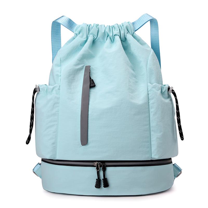 Stylish Outdoor Basketball Backpack with Reflective Strips - Lightweight, Large Capacity, Drawstring Closure