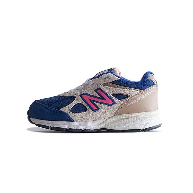 Kith x New Balance 990v4 Toddler Daytona Baby Sneakers Blue IV990KH3 27.5