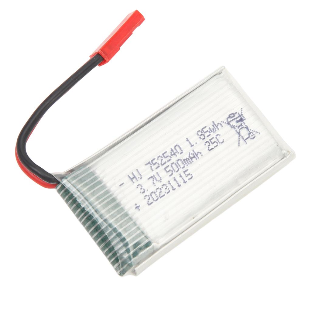 500mAh 3.7V RC Drone Battery With JST Red Plug 752540 25C High Rate RC Helicopter Lithium Battery For X5C
