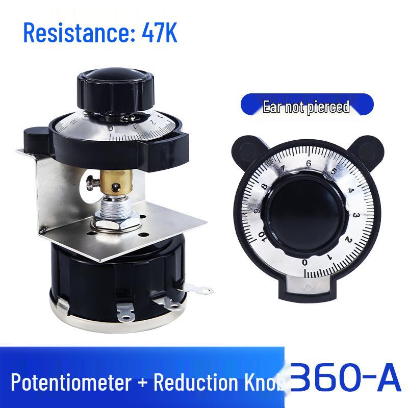 WX112 050 Adjustable Single-Turn Wirewound Potentiometer: 47, 560 Ohm, 1K, 2.2K, 4.7K, 10K, 47K Knob