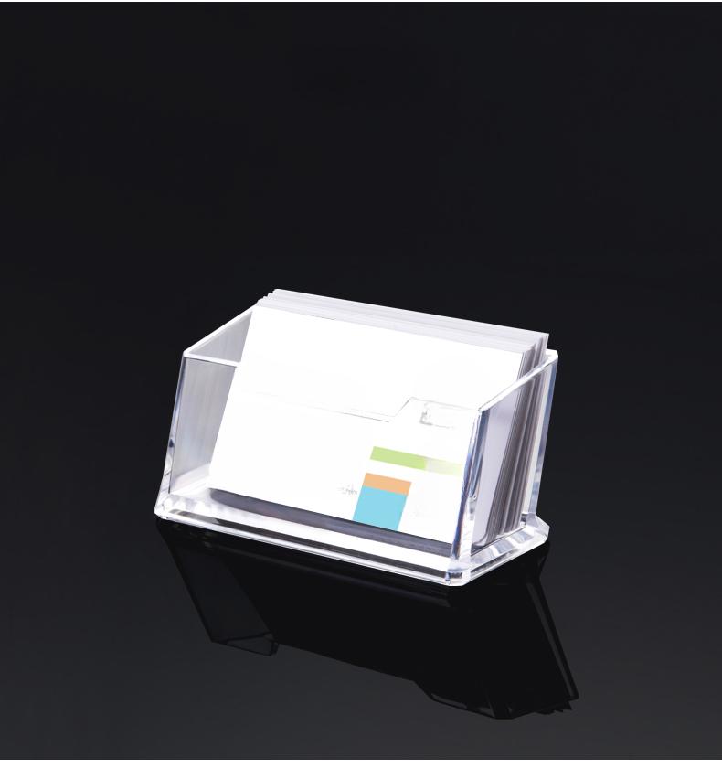 

Прозрачная однослойная пластиковая визитница Деловой настольный футляр для визиток Простое сиденье для визиток