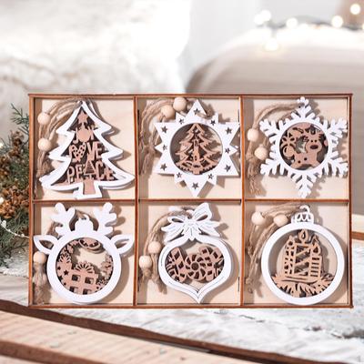 12 Pieces Christmas Tree Hanging Ornament Charm Pendants Decorative Creative Xmas Decor for
