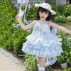 2026 Sommer Prinzessin Lolita Aufgebauschtes Schleppenkleid - Super Feenhafter Stil Festliches Kleid für Kleine Mädchen