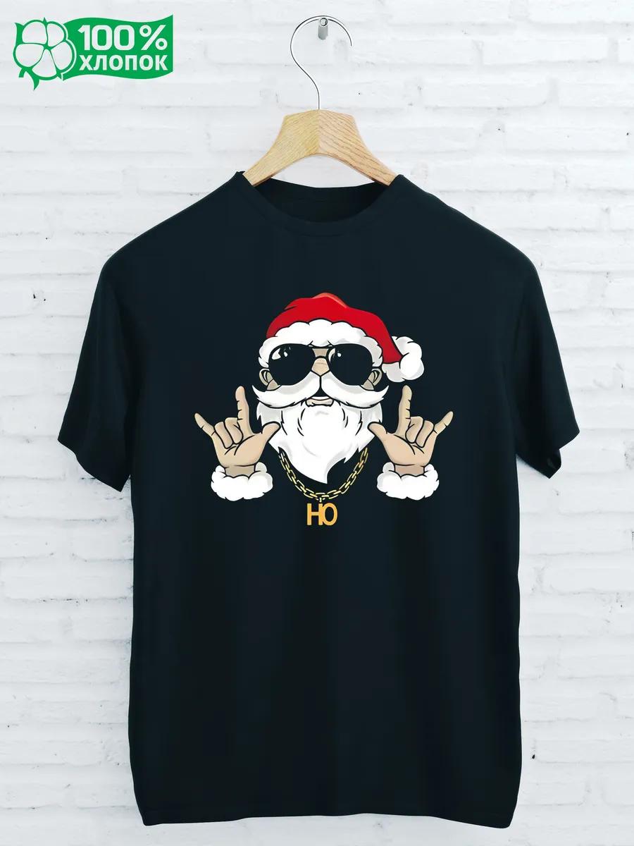 T-shirt with SANTA NEW YEAR Print M