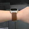 Genuine Leather Band for Apple Watch 49mm 46mm 45mm 44mm Watchband Correa for iWatch Ultra 2 series 10 9 8 7 6 5 4 Se Men Strap