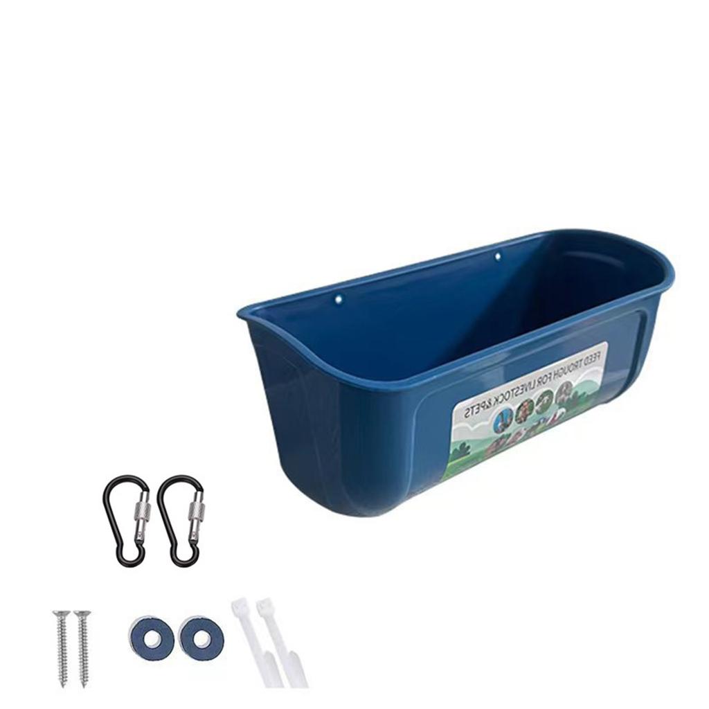 The Automatically Feeds Chickens, Ducks, Geese And Goats Large Capacity Hanging Fence Feed Trough Feeding Trough