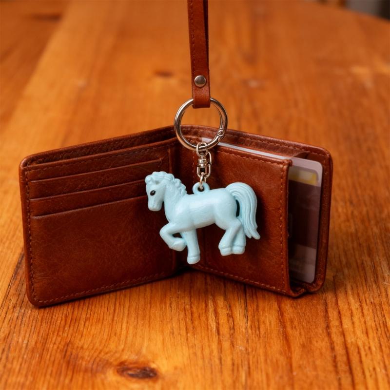 Exquisite 3D Horse Keychain Crafted from Sturdy Acrylic with Lifelike Details for Bag Decors Key Holder Lightweight Portable Gift