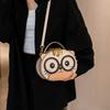 New Korean Style Fashionable Crossbody Bag, Simple and Versatile, Single Shoulder Bag, Cartoon Handheld Small Round Bag