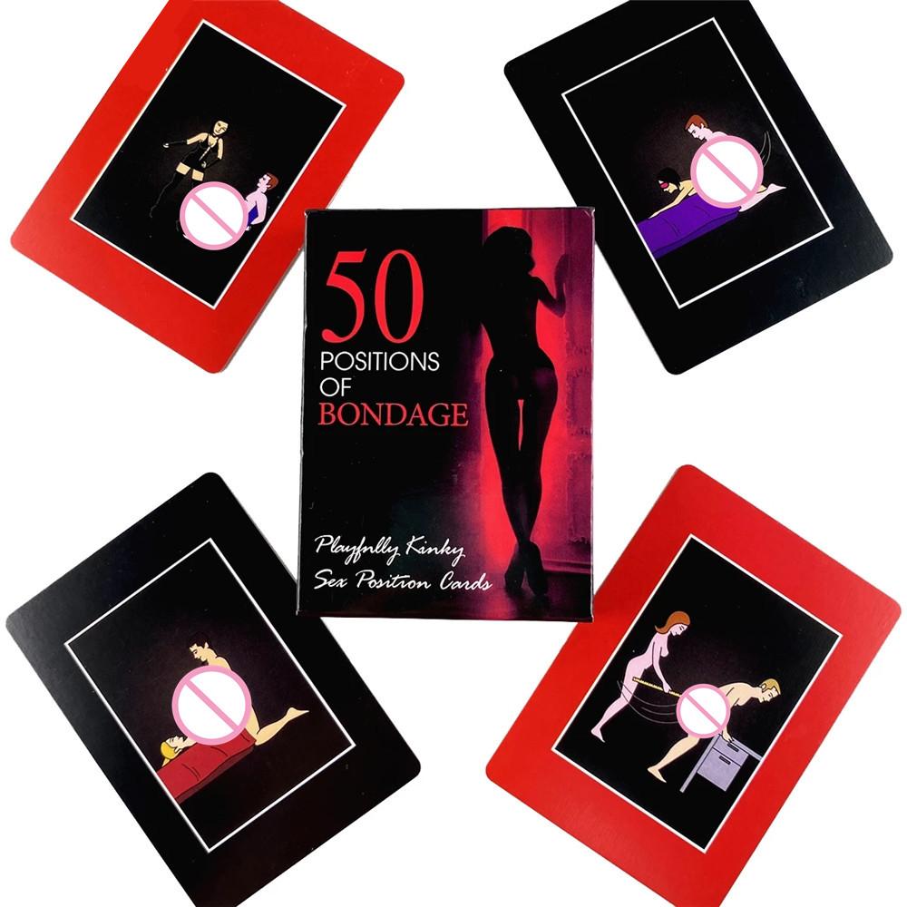 Sexy 50 Position Sex Papier Tarot Karten Erwachsene Spiele Party Schreibtisch Spielen Requisiten Erotische Produkte Sex Spielzeug für Paare flirten