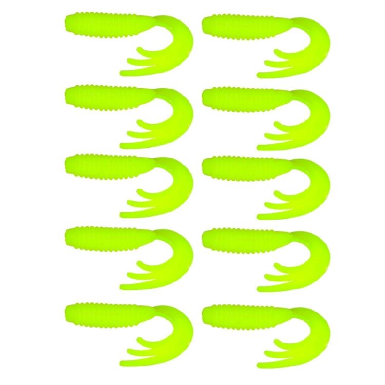 10pcs Fishing Lures 5.5cm 2.1g Swimbait Curl Tail Worms Grub Lures Soft Baits Baits Fishing Accessories